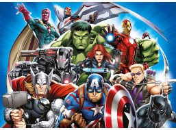 Detská fototapeta MARVEL - Hrdinovia Avengers na stráži - 155x110 cm