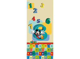 Detská fototapeta DISNEY - Mickey Mouse a čísla - 90x202 cm