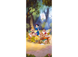 Detská fototapeta DISNEY - Snehulienka a trpaslíci - 90x202 cm