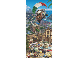 Detská fototapeta DISNEY - AUTA - naprieč svetom - 90x202 cm
