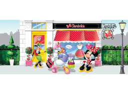 Detská fototapeta DISNEY - Minnie a Daisy na nákupoch - 202x90 cm