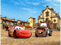Detská fototapeta DISNEY - McQueen s kamarátom na dobrodružnej ceste - 360x270 cm