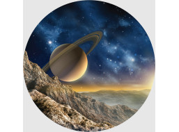 Moderné fototapety - Veľkolepý Saturn - guľatá - 70 cm