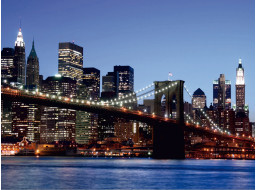 Moderné fototapety - Brooklynský most pri západe slnka - 360x270 cm