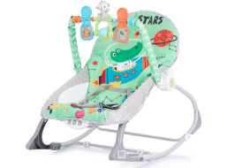 CHIPOLINO Dojčenské lehátko vibrujúce 2v1 Baby Spa Green