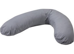 BUBABA Dojčiaci vankúš Bodky 170x35cm - šedý