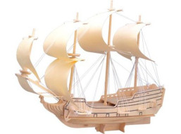 WOODEN TOY , WCK 3D puzzle Vojnová loď - plachetnica Orol 3D
