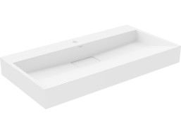 Umývadlo z liateho mramoru MEXEN AVA 90 cm - s otvorom pre batériu - biele, 23019001