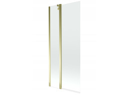 Vaňová zástena MEXEN FLIP 80x150 cm - zlatá - číre sklo, 894-080-101-50-00
