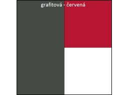 Farebné prevedenie - grafit / červená / biela