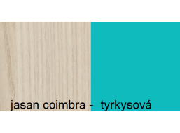 Farebné prevedenie - jaseň coimbra / tyrkysová
