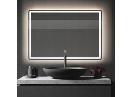 Obdĺžnikové zrkadlo REA ANGULAR 80x60 cm - s LED podsvietením