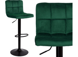 Tmavozelená barová stolička ARAKO BLACK VELVET