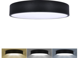 Stropné osvetlenie LECCE, 3CCT, 36W, 2100lm, 30cm, 3000/4000/6000K, čierna