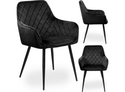 Čierne designové kreslo HAVANA