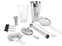 Strieborný barmanský set LEEDS
