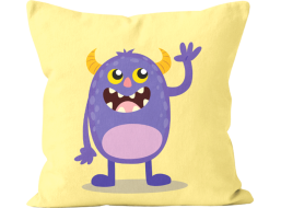 Obliečka na vankúš KIDS PREMIUM Príšerky 45x45 cm - žltá