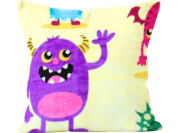 Obliečka na vankúš KIDS Príšerky 40x40 cm - žltá