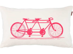 Obliečka na vankúš BICYCLE TANDEM 30x50 cm - biela