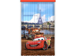 Detský záves DISNEY - Hrdinovia Cars v Paríži - 140x245 cm