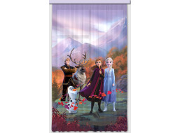 Detský záves DISNEY - FROZEN 2 - Elsa s priateľmi na horskej plošine - 140x245 cm