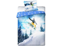 Bavlnené obliečky SPORT Snowboard - 160x200 cm + 70x80 cm