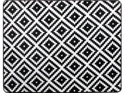 Penový koberec GEOMETRIC 120x160 cm - čierny/biely