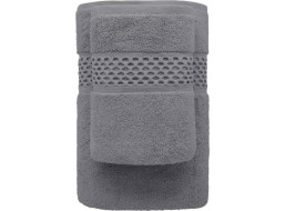 Bavlnený uterák ROUTE - 50x90 cm - 650g/m2 - popolavo šedý