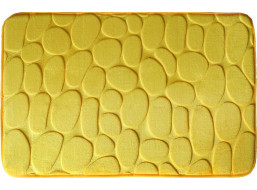 Penová kúpeľňová predložka PEBBLES 45x70 cm - žltá