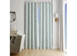 Dekoračný záves s krúžkami LILY POLLY 140x260 cm - modrý