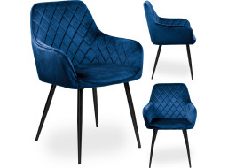 Modré designové kreslo HAVANA
