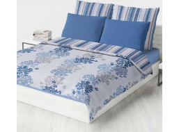 Prikrývka na posteľ ESSENTIALS Provence 220x240 cm - modrý/biely