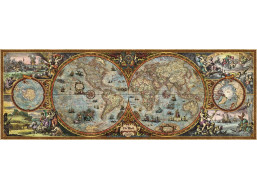 HEYE Panoramatické puzzle Mapa sveta (pologuľa) 6000 dielikov