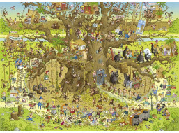 HEYE Puzzle Šialená ZOO: Opičí výbeh 1000 dielikov