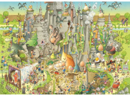 HEYE Puzzle Šialená ZOO: Expozícia Jurský svet 1000 dielikov