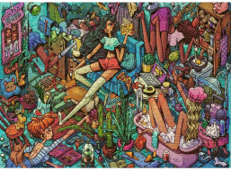 HEYE Puzzle Spolubývajúci v domácnosti 1000 dielikov