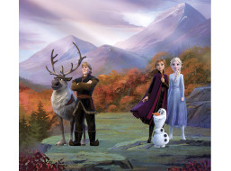 Detský záves DISNEY - FROZEN 2 - Elsa s priateľmi v horách - 180x160 cm
