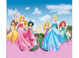 Detský záves DISNEY - Princezné na zámku - 180x160 cm