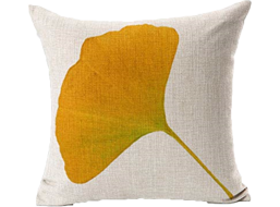Dekoračný vankúš GINKGO PREMIUM 45x45 cm - žltý