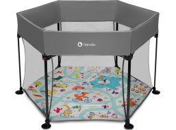 LIONELO Detská ohrádka Roel Grey Multicolor