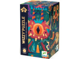 DJECO Metalické puzzle Monster party 50 dielikov