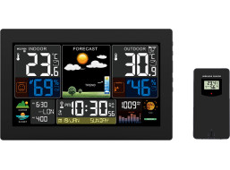 Meteostanica, XL farebný LCD, teplota, vlhkosť, tlak