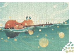 JANOD Puzzle Plávajúce husle 1000 dielikov