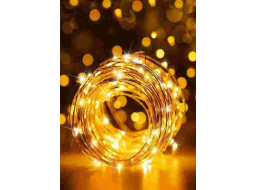 Solárne vianočné osvetlenie - 50 LED - teplá biela