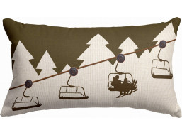 Obliečka na vankúš VELVET WINTER 50x30 cm - Lanovka - béžová/hnedá