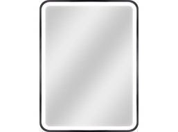 Zrkadlo 60x80 cm s LED osvetlením BORKEN BLACK