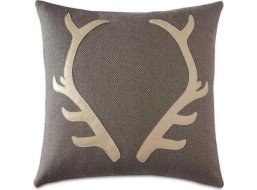Obliečka na vankúš VELVET INVERNO Parohy 45x45 cm - hnedá