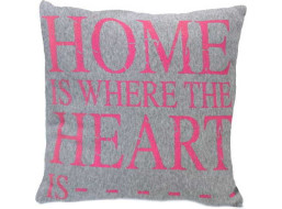 Obliečka na vankúš JERSEY Home 45x45 cm - šedá/tmavo ružová