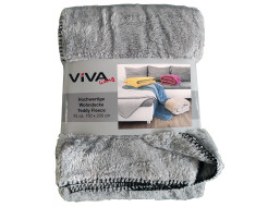Deka TEDDY FLEECE s baránkom 150x200 cm - šedá