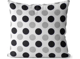 Obliečka na vankúš BRILLIANT Bodky 45x45 cm - čierna/strieborná